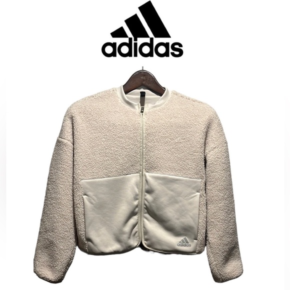 adidas Jackets & Blazers - NWT ADIDAS WMNS FULL ZIP CROPPED FLEECE SIZE M